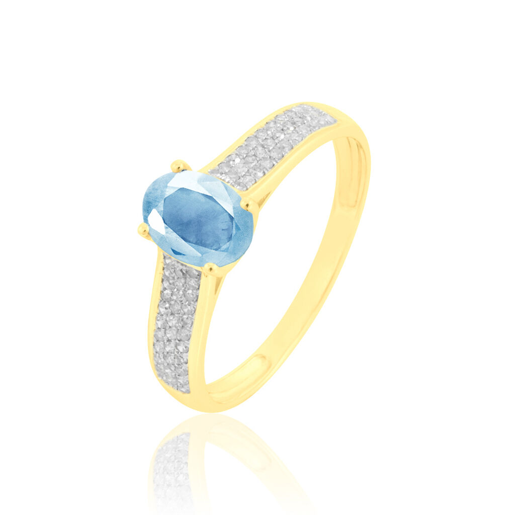Bague Crista Or Jaune Topaze Et Diamant - Bagues solitaires Femme | Histoire d’Or