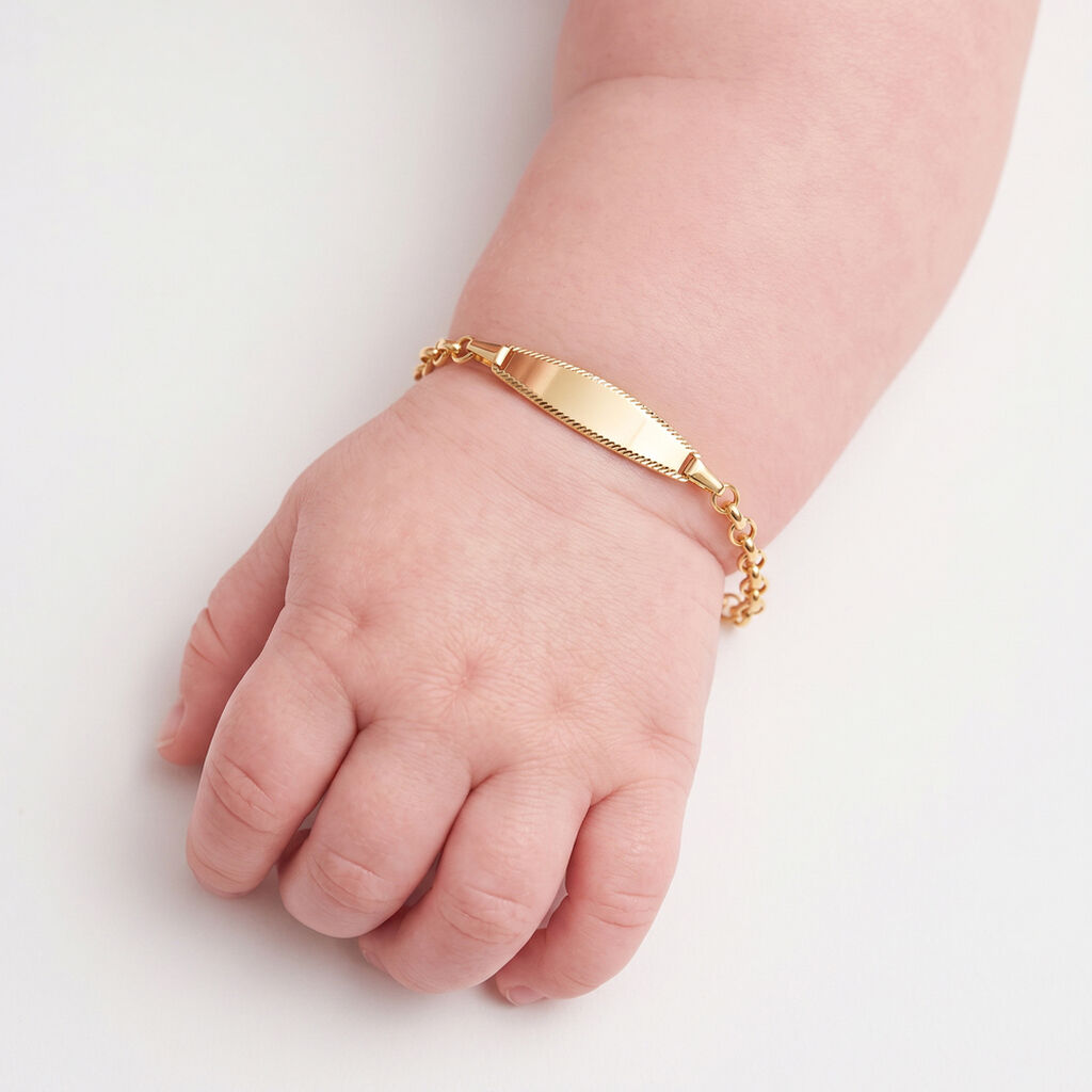 Bracelet Identit&eacute; Marcel Or Jaune - Bracelets Communion Enfant | Histoire d&rsquo;Or