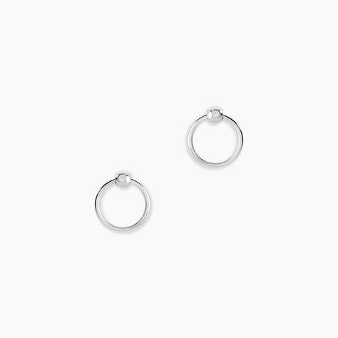 Boucles D'oreilles Pendantes Tatyanna Argent Blanc - Boucles d'oreilles cr&eacute;oles Femme | Histoire d&rsquo;Or