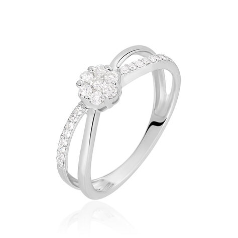 Bague Kuta Or Blanc Diamant - Bagues avec pierre Femme | Histoire d’Or
