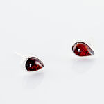 Boucles D'oreilles Puces Argent Blanc Junie Ambre - Boucles d'oreilles fantaisie Femme | Histoire d&rsquo;Or