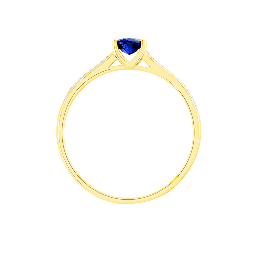 Bague Crista Or Jaune Saphir Et Diamant - Bagues solitaires Femme | Histoire d’Or