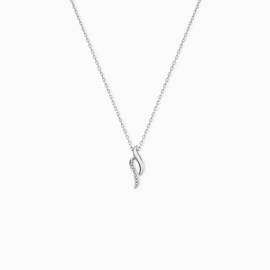Collier Tylane Or Blanc Diamant - Colliers Femme | Histoire d&rsquo;Or