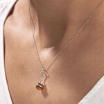 Collier Famata Argent Blanc Ambre - Colliers fantaisie Femme | Histoire d&rsquo;Or