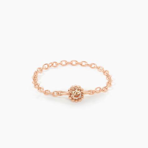 Bague Chaine Rio Selaron Argent Rose Oxyde De Zirconium - Bagues solitaires Femme | Histoire d&rsquo;Or