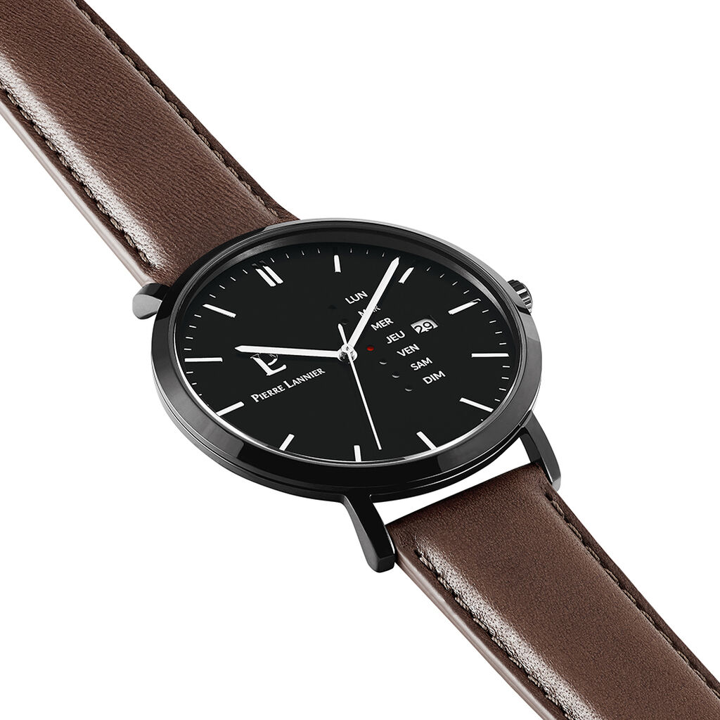 Montre Pierre Lannier Data Noir - Montres Homme | Histoire d’Or