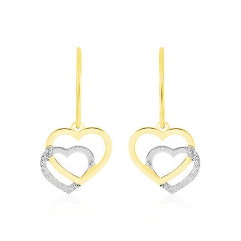Boucles D'oreilles Pendantes Hedley Or Bicolore - Boucles d'oreilles pendantes Femme | Histoire d’Or