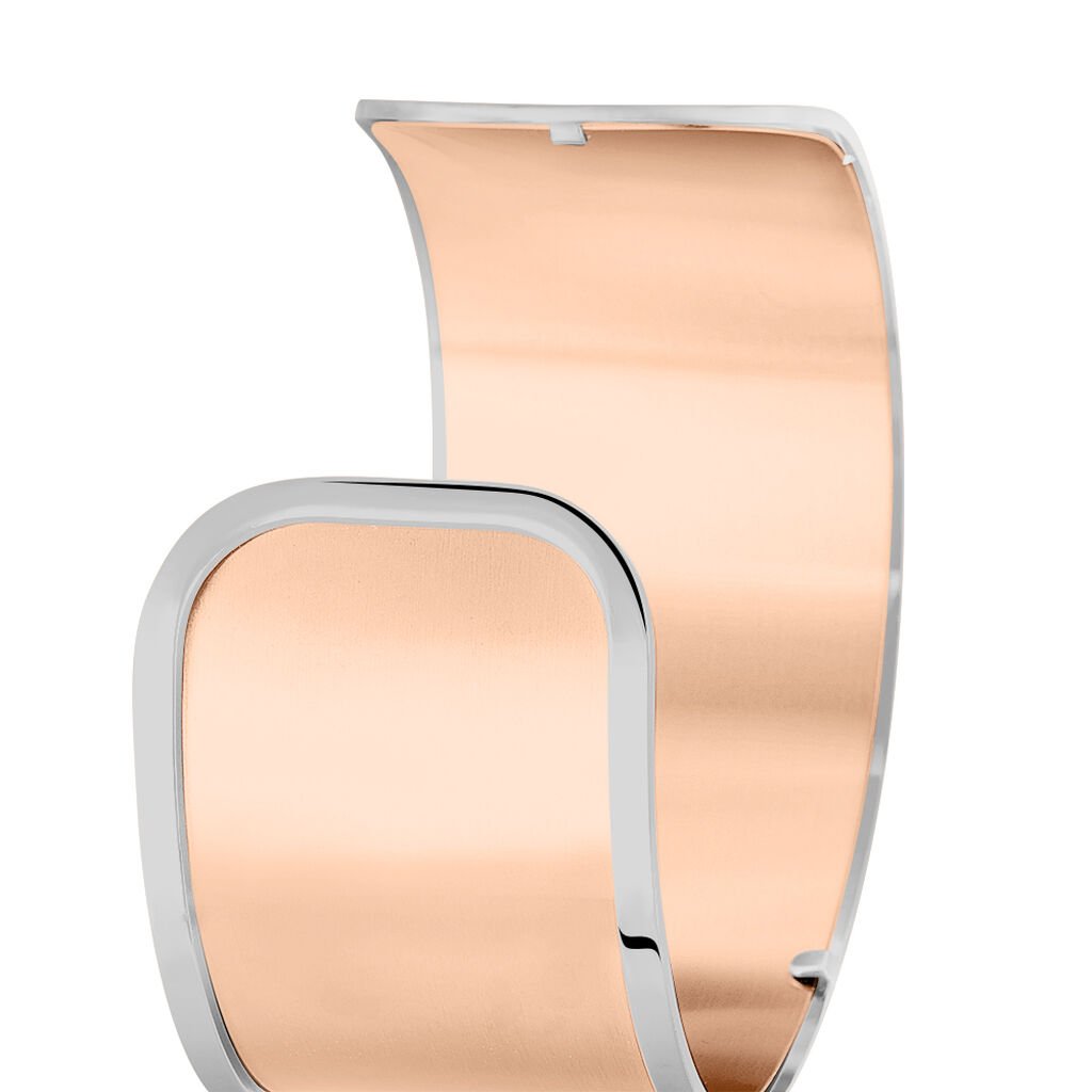 Bracelet Jonc Acier Blanc Strass - Bracelets joncs Femme | Histoire d’Or