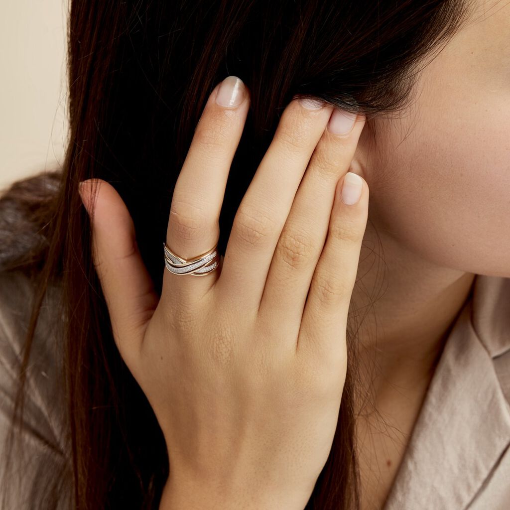 Bague Pivoine Or Jaune Diamant - Bagues avec pierre Femme | Histoire d’Or