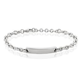 Bracelet Identite Acier Blanc Daryl - Bracelets fantaisie Homme | Histoire d’Or