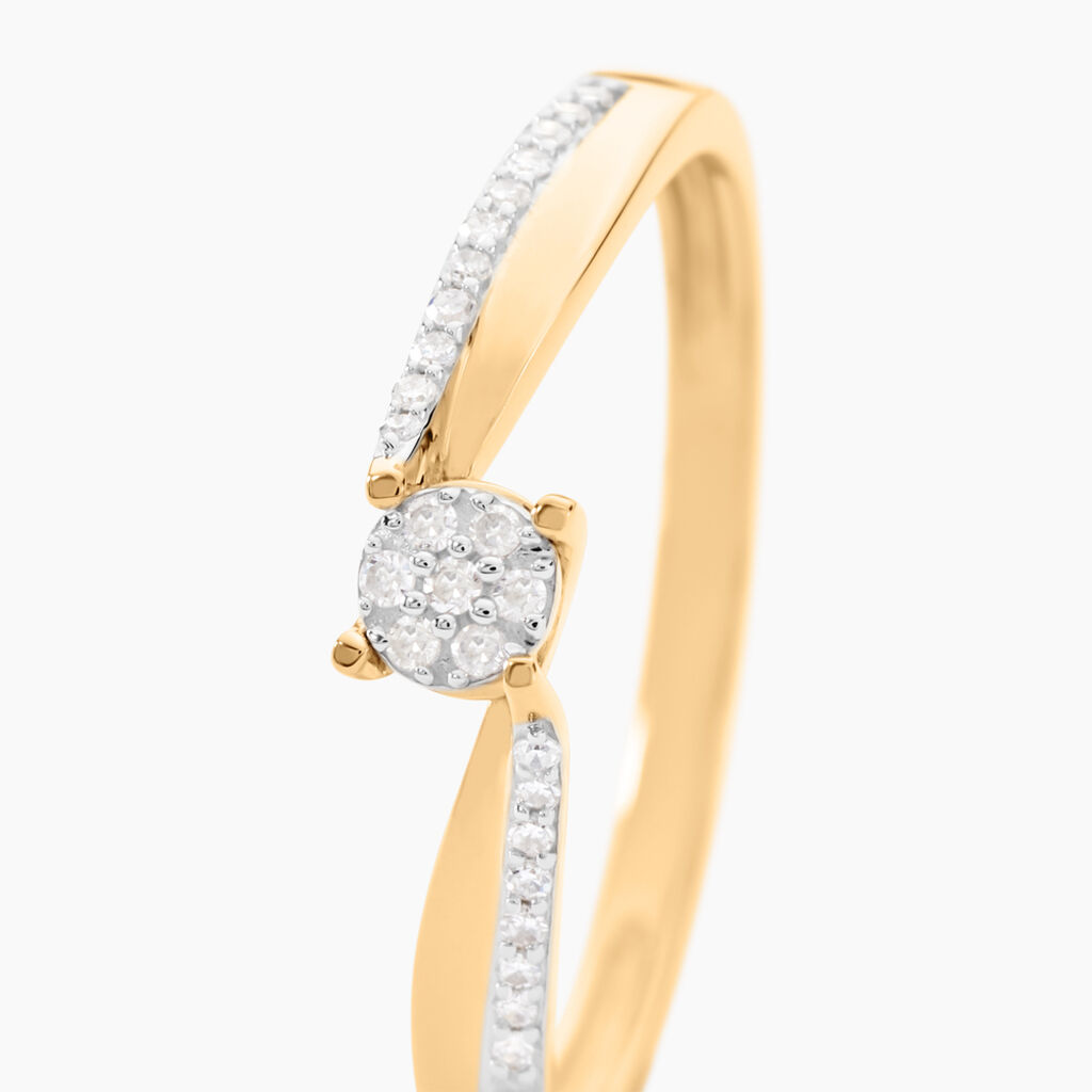 Bague Callysta Or Jaune Diamant - Bagues avec pierre Femme | Histoire d&rsquo;Or