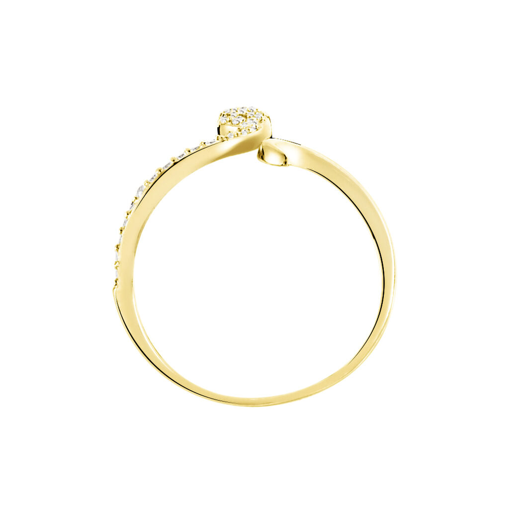 Bague Sabinka Or Jaune Oxyde De Zirconium - Bagues avec pierre Femme | Histoire d&rsquo;Or