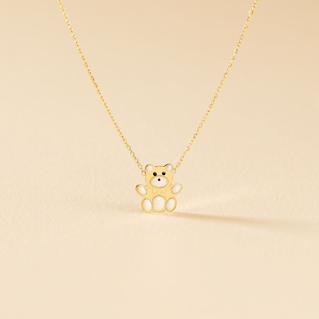 Collier Mae Ourson Or Jaune - Colliers Enfant | Histoire d&rsquo;Or
