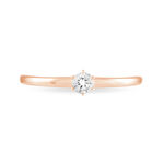 Bague Solitaire Natalia Or Rose Diamant - Bagues solitaires Femme | Histoire d&rsquo;Or