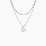 Collier Argent Blanc Sapphira - Colliers doubles et triples cha&icirc;nes Femme | Histoire d&rsquo;Or