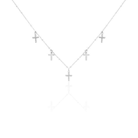 Collier Ivah Argent Blanc Oxyde De Zirconium - Colliers fantaisie Femme | Histoire d’Or