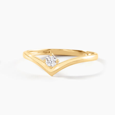 Bague Dipali Or Jaune Diamant Synthétique - Nouveautés Femme | Histoire d’Or