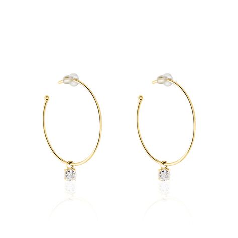 Créoles Severinus Plaque Or Jaune Oxyde - Boucles d'oreilles créoles Femme | Histoire d’Or