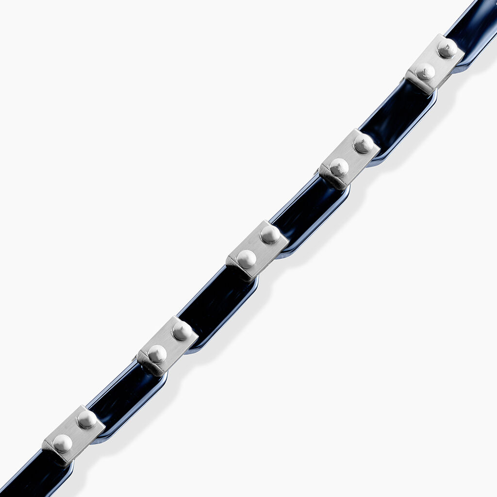 Bracelet Jourdan Iain Acier Argent&eacute; - Bracelets Homme | Histoire d&rsquo;Or