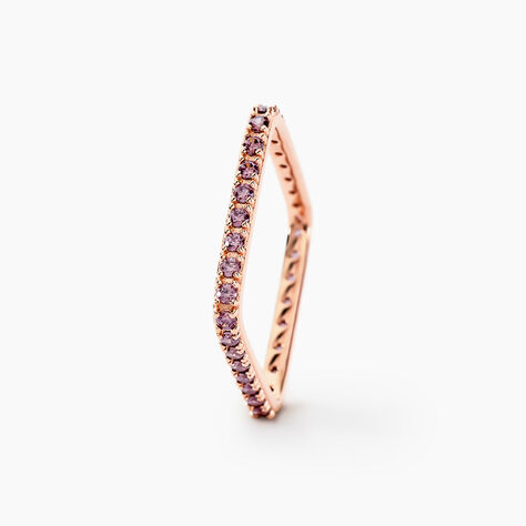 Bague Aselya Argent Rose Oxyde De Zirconium - Bagues avec pierre Femme | Histoire d&rsquo;Or