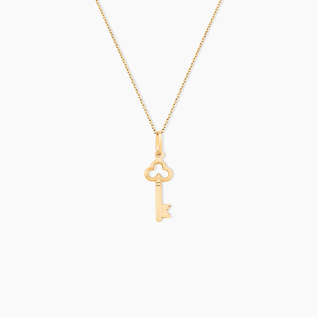 Pendentif Fatilia Clef Coeur Or Jaune - Pendentifs Famille | Histoire d&rsquo;Or