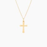 Pendentif Benny Croix Ciselee Or Jaune - Pendentifs Bapt&ecirc;me Famille | Histoire d&rsquo;Or