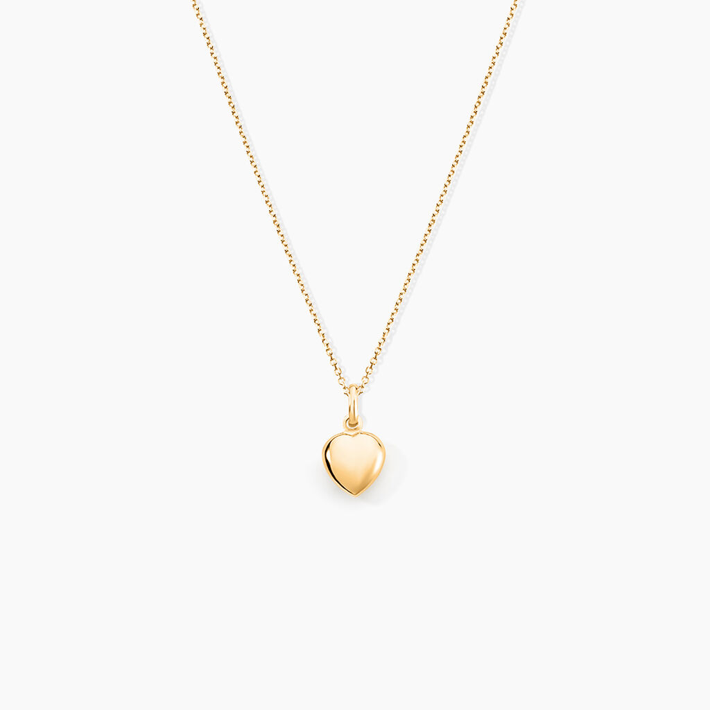 Pendentif Eudocie Coeur Lisse Or Jaune - Pendentifs Famille | Histoire d’Or