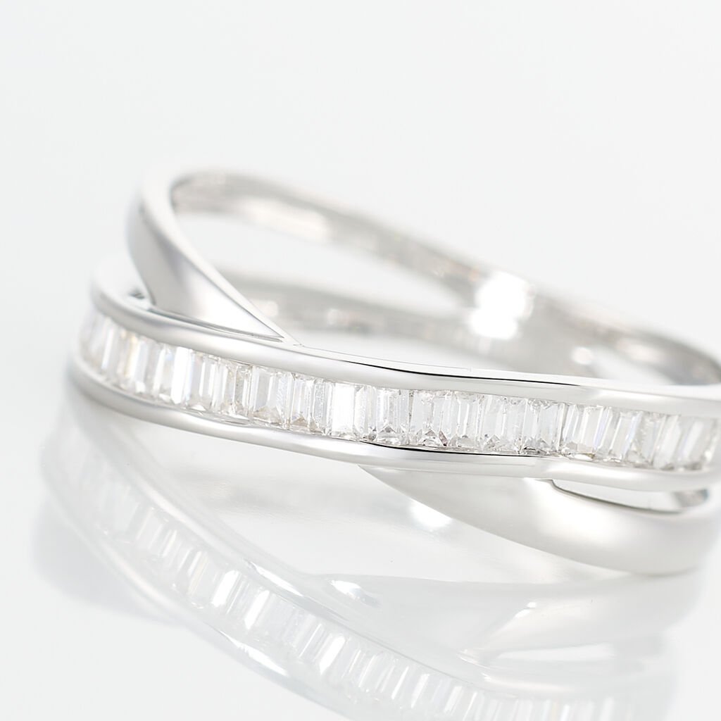 Bague Anelyse Or Blanc Oxyde De Zirconium - Bagues avec pierre Femme | Histoire d&rsquo;Or