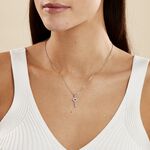 Collier Amy Argent Blanc Oxyde De Zirconium - Colliers fantaisie Femme | Histoire d&rsquo;Or