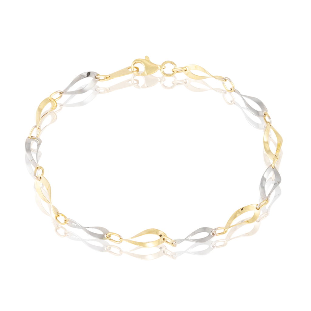 Bracelet Aaron Maille Fantaisie Or Bicolore