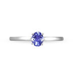 Bague Lily Or Blanc Tanzanite - Bagues solitaires Femme | Histoire d&rsquo;Or