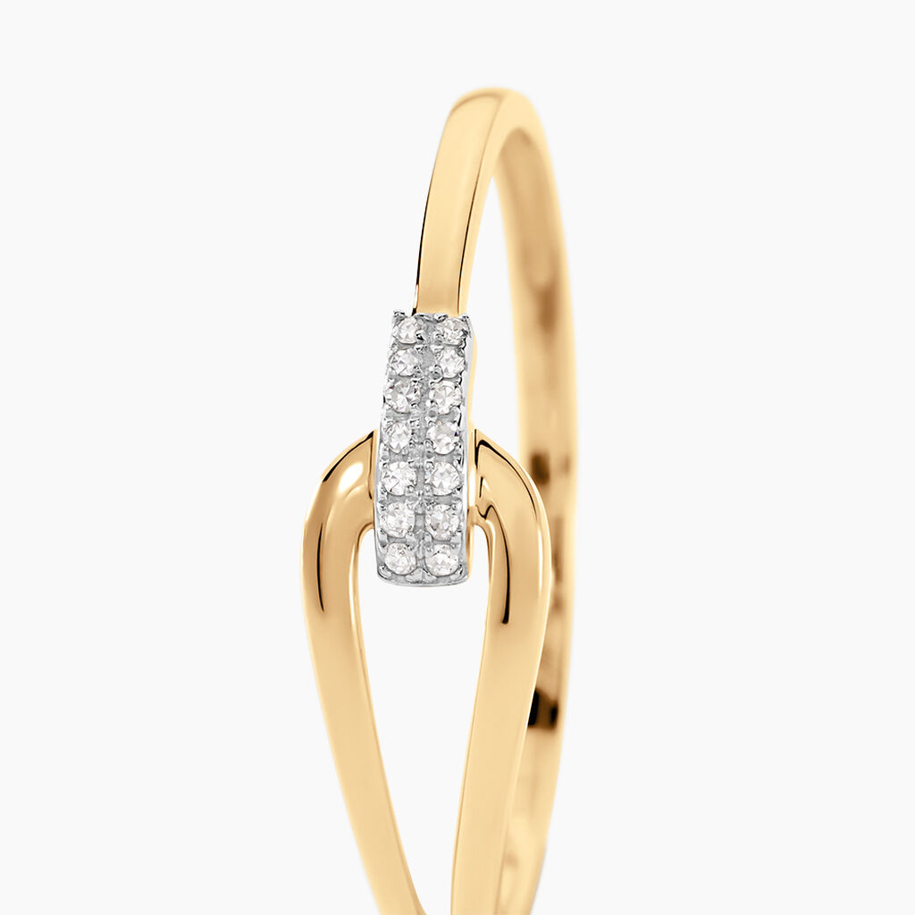 Bague Cyranna Or Jaune Diamant - Bagues avec pierre Femme | Histoire d’Or