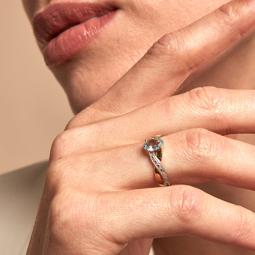 Bague Candice Or Jaune Topaze - Bagues solitaires Femme | Histoire d’Or