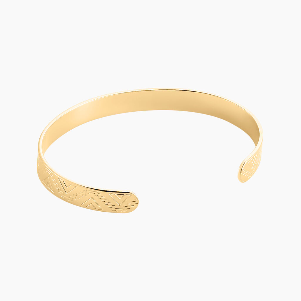 Bracelet Jonc Miela Plaque Or Jaune - Bracelets joncs Femme | Histoire d’Or