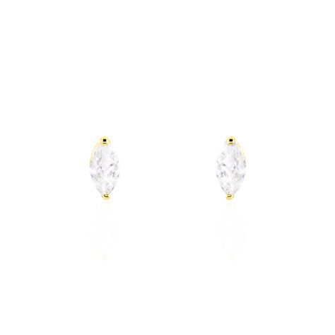 Boucles D'oreilles Puces Muflier Or Jaune Oxyde - Clous d'oreilles Femme | Histoire d’Or