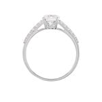 Bague Manon Or Blanc Oxyde - Bagues solitaires Femme | Histoire d&rsquo;Or