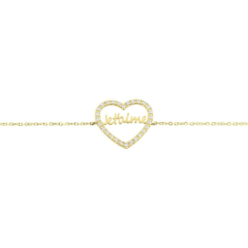 Bracelet Or Jaune Derry Oxyde De Zirconium - Bracelets Femme | Histoire d’Or