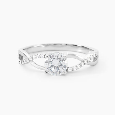 Bague Maryna Argent Blanc Oxyde De Zirconium - Bagues solitaires Femme | Histoire d&rsquo;Or