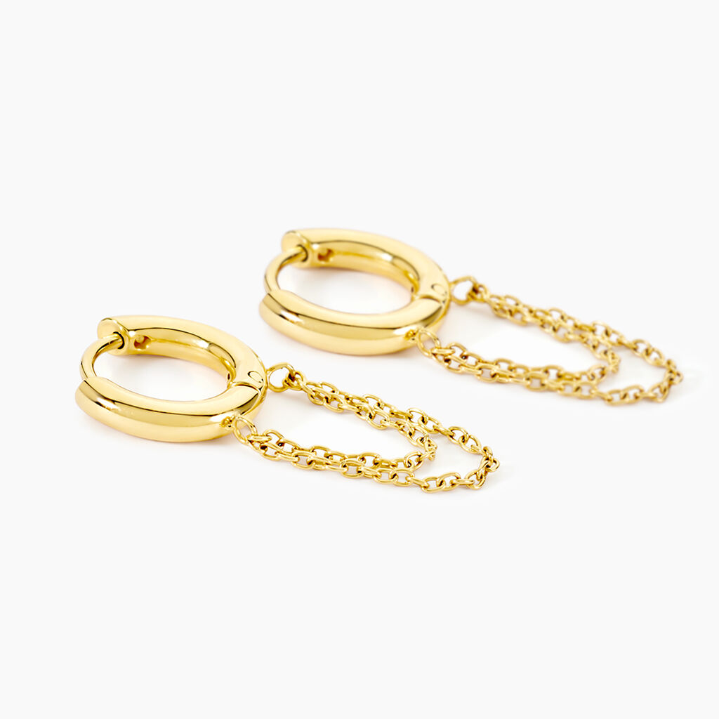 Cr&eacute;oles Nessa Acier Jaune - Boucles d'oreilles cr&eacute;oles Femme | Histoire d&rsquo;Or