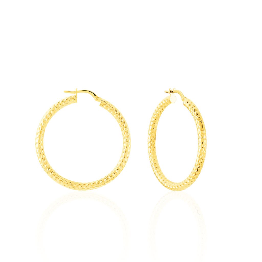 Cr&eacute;oles Udara Or Jaune - Boucles d'oreilles cr&eacute;oles Femme | Histoire d&rsquo;Or