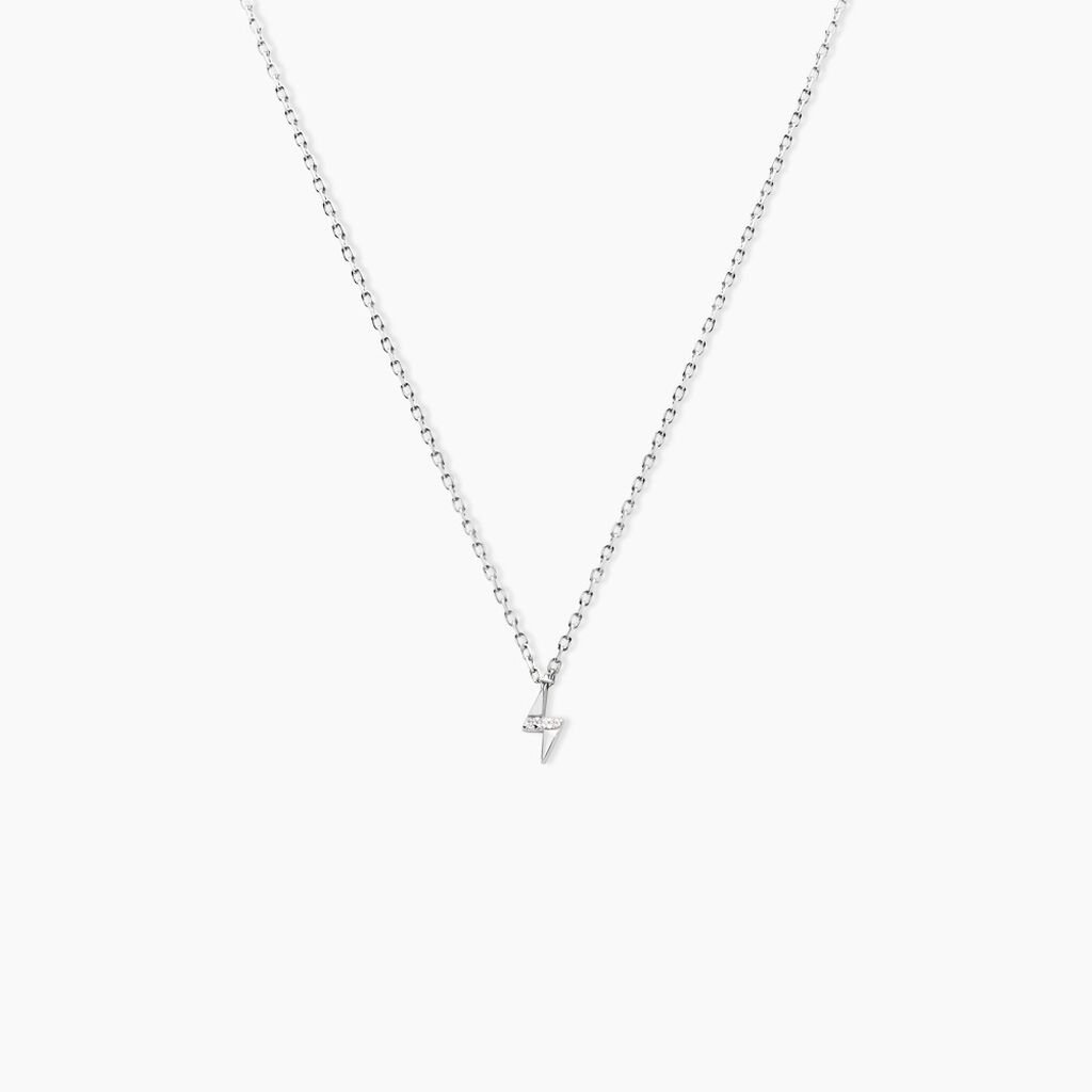 Collier Meyline Argent Blanc Oxyde De Zirconium - Colliers fantaisie Femme | Histoire d’Or