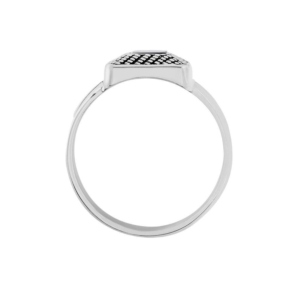 Bague Acier Vieillie Antonny Agate - Bagues solitaires Homme | Histoire d&rsquo;Or