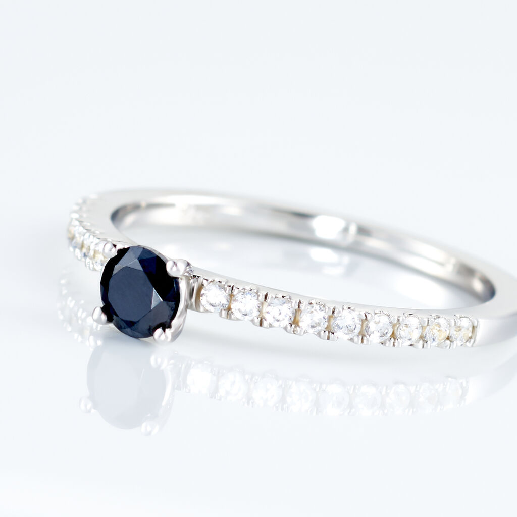 Bague Solitaire Argent Blanc Quitteri Oxyde De Zirconium - Bagues solitaires Femme | Histoire d’Or