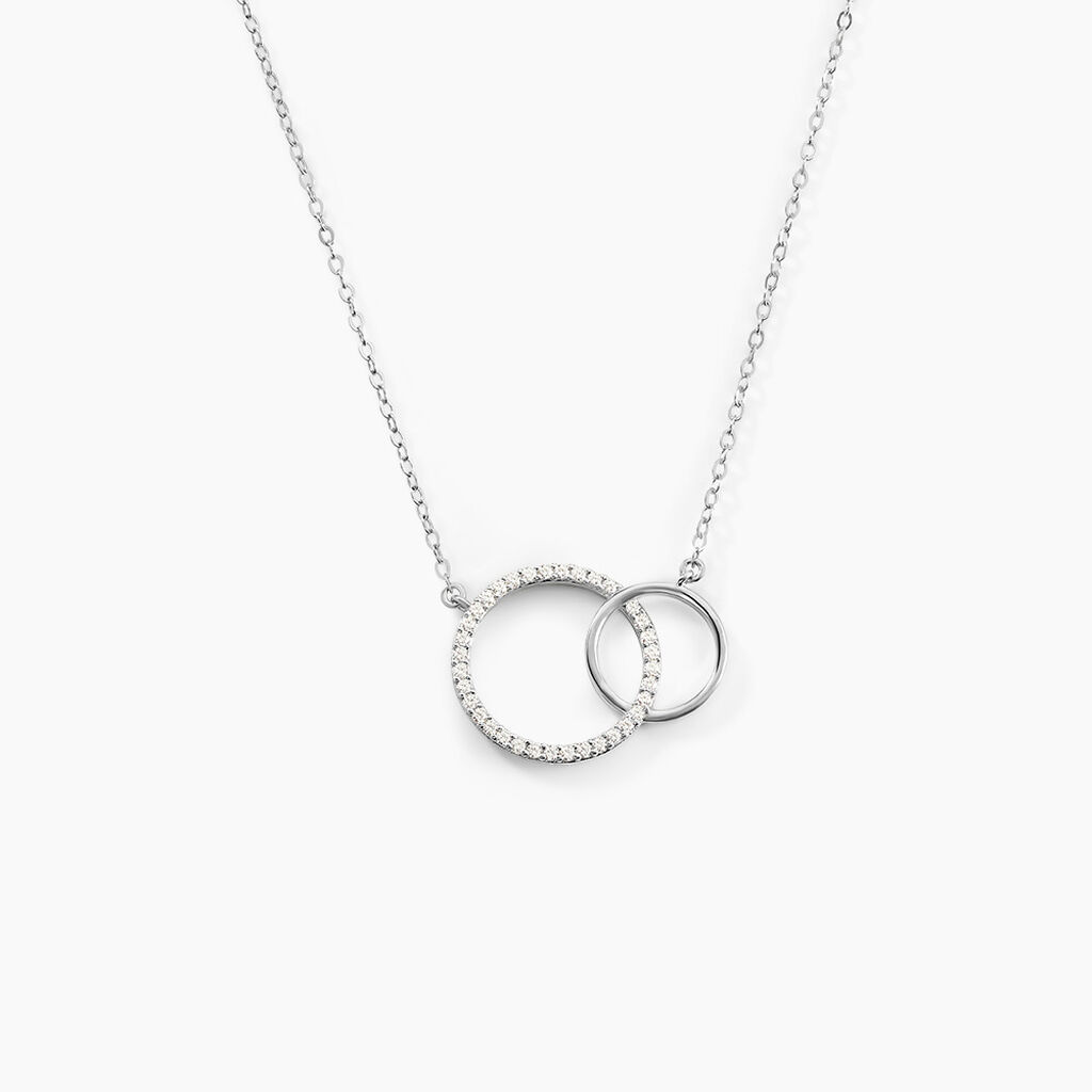 Collier Yalaz Argent Blanc Oxyde De Zirconium - Colliers fantaisie Femme | Histoire d&rsquo;Or