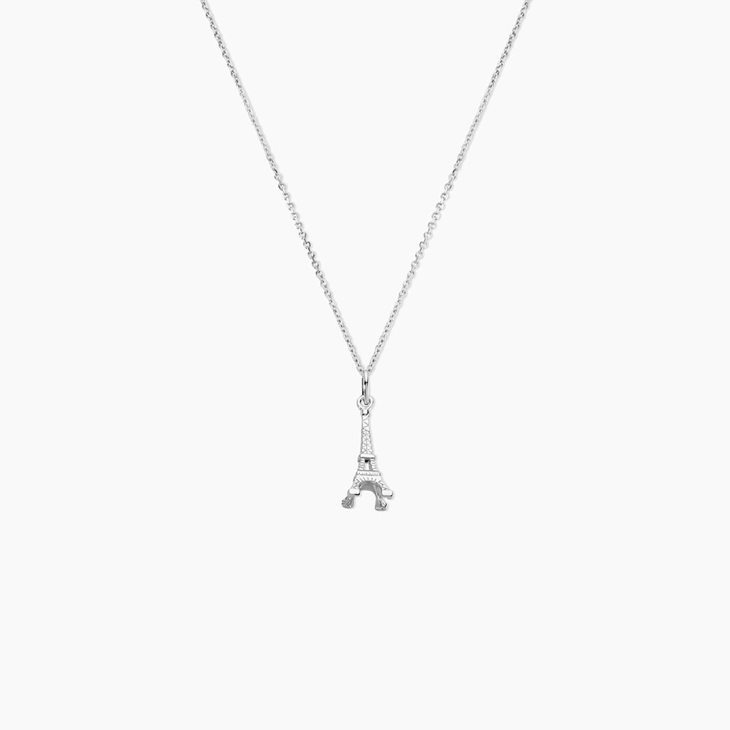 Collier Marceau Argent Blanc - Bijoux sans pierre Famille | Histoire d&rsquo;Or