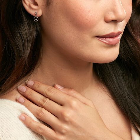 Boucles D'oreilles Pendantes Paz Argent Blanc - Boucles d'oreilles fantaisie Femme | Histoire d’Or