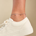 Cha&icirc;ne De Cheville Heidi Argent Blanc Oxyde De Zirconium - Cha&icirc;nes de cheville Femme | Histoire d&rsquo;Or