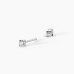 Boucles D'oreilles Puces Diamotion Or Blanc Diamant - Clous d'oreilles Femme | Histoire d&rsquo;Or