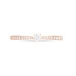 Bague Solitaire Hemera Or Rose Diamant - Bagues solitaires Femme | Histoire d&rsquo;Or