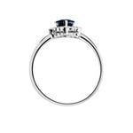 Bague Nola Or Blanc Saphir Et Diamant - Bagues solitaires Femme | Histoire d&rsquo;Or